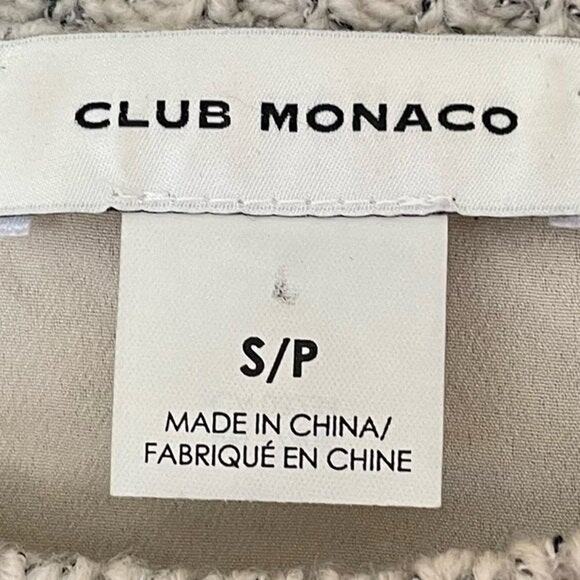 CLUB MONACO Womens Speckled Kaelane Mixed Media Pullover Sweater Size S - Picture 2 of 7